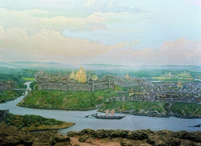 4.Диорамма Полоцка в XII веке. Художник Д. Х. Глива. 1987-1988 годы